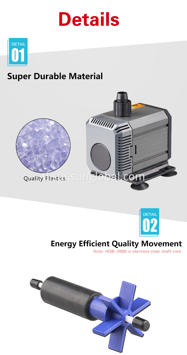 Sunsun aquarium high pressure malalim na balon malinis submersible water pump